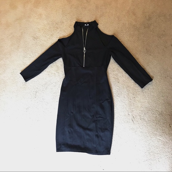 GUESS Black Bodycon Zipper Dress - Picture 8 of 11